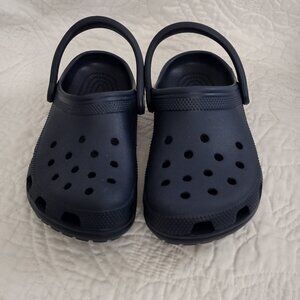 Crocs Classic Platform Women's Navy Blue Clog Shoes Size 6 Sling Back Slip Ons